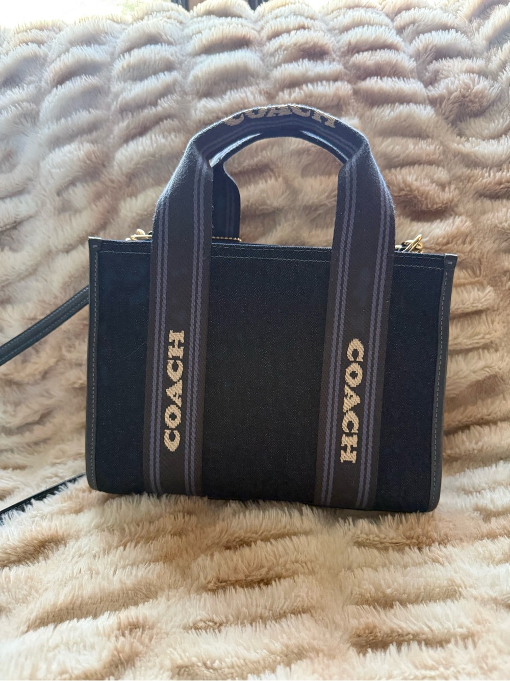 Coach Smith 24 Crossbody Tote Blue Denim
